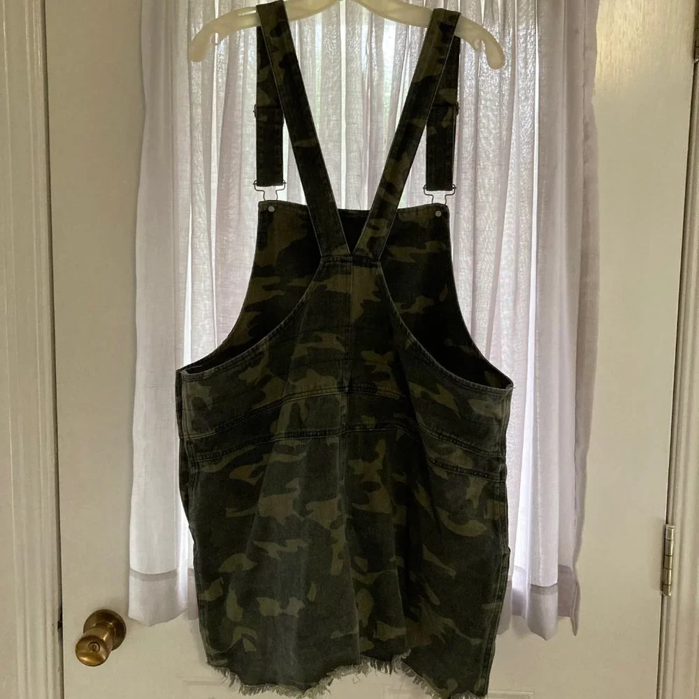 Oddy Camo Camouflage Overall Dress with suspenders - Size 1XL - Cotton/Denim - Picture 2 of 7